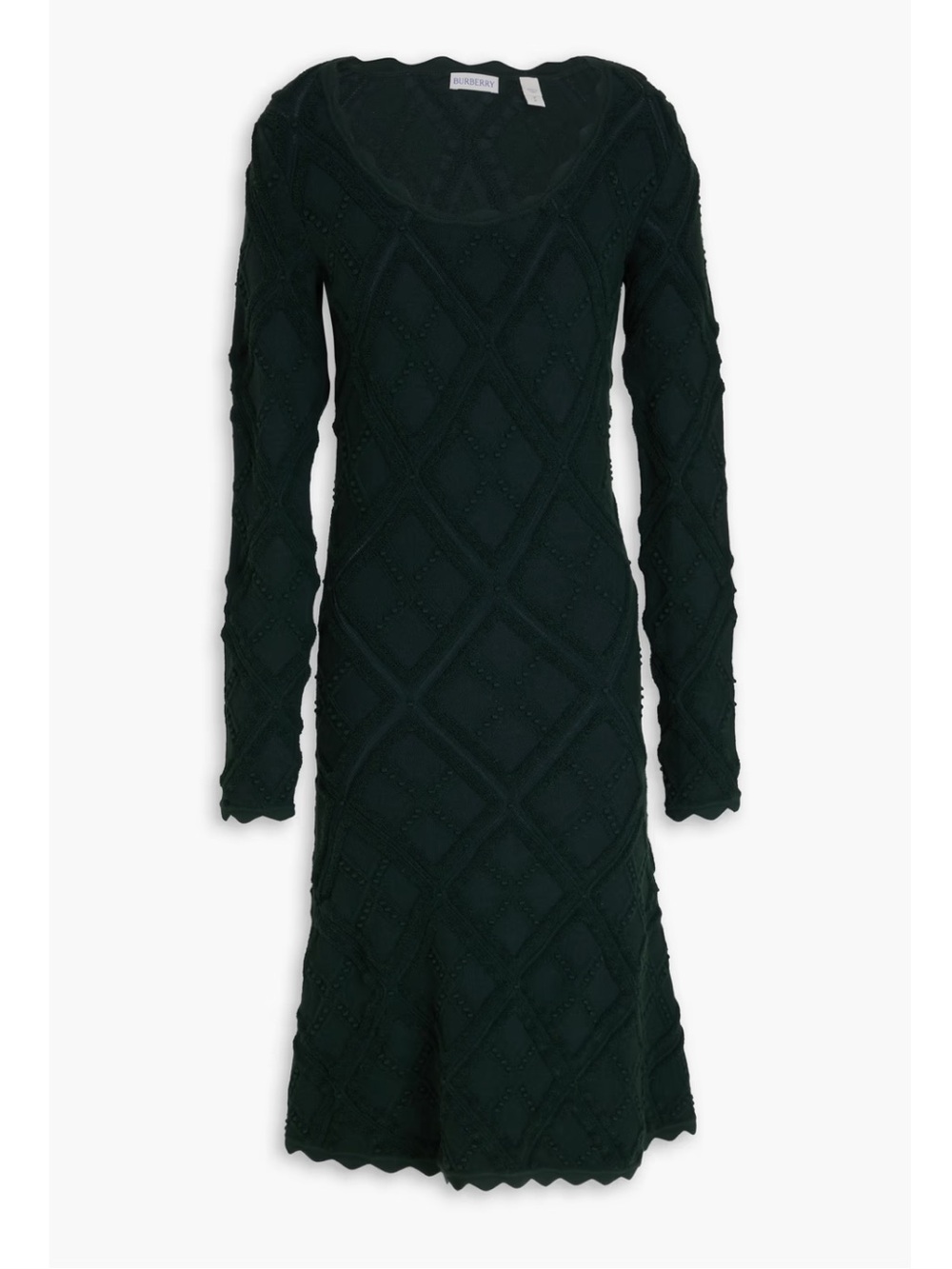NWT Burberry Aran Wool Long-Sleeve Knitted Dress Size XS - Picture 5 of 15
